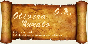 Olivera Mumalo vizit kartica